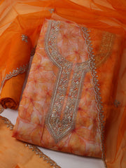 Zari Jaal Art Silk Unstitched Suit With Dupatta