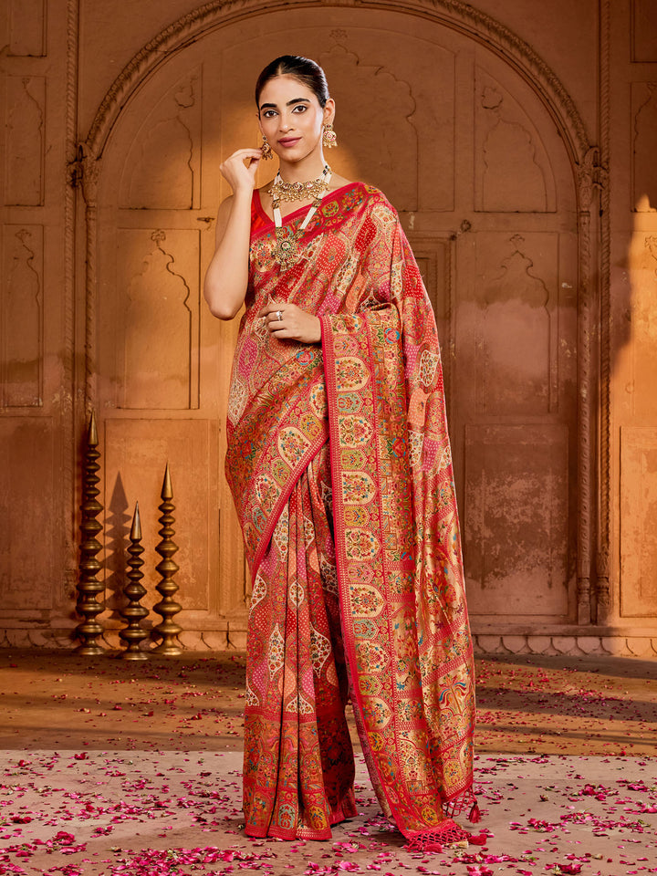 Rani Georgette Printed Saree