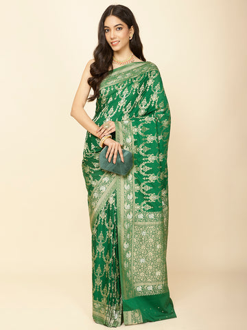 Zari Jaal Woven Crepe Saree