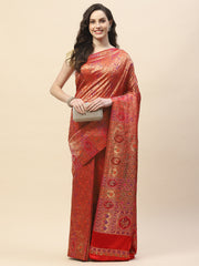 Zari Jaal Woven Satin Saree