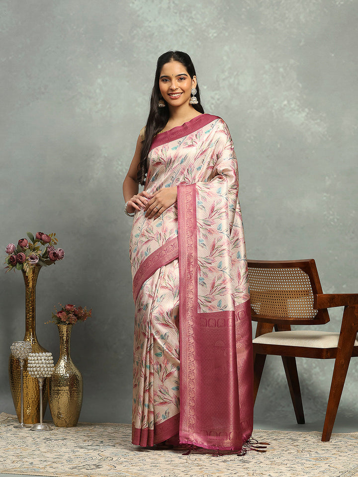 Digital Printed Art Silk Saree