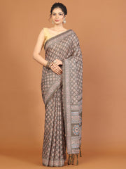 Digital Printed Tussar Woven Saree