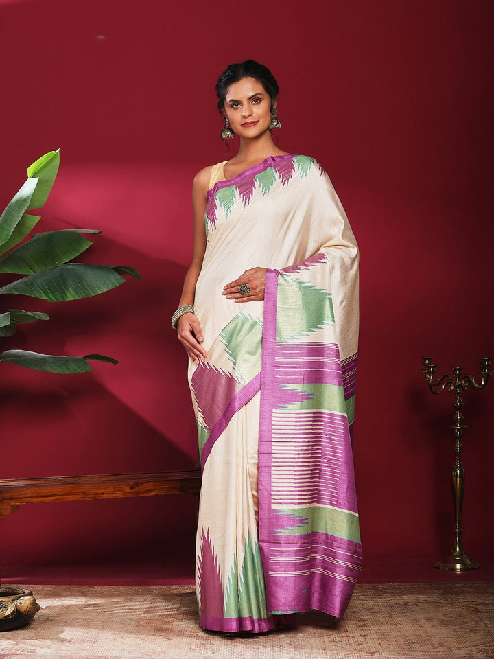 Digital Print Art Silk Saree