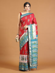 Patola Printed Art Silk Woven Saree