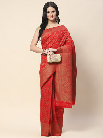 Zari Jaal Woven Handloom Saree