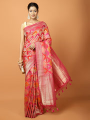 Zari Border Art Silk Woven Saree