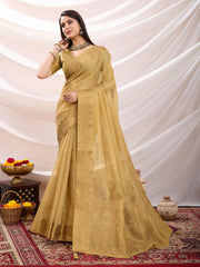 Gota Art Silk Woven Saree