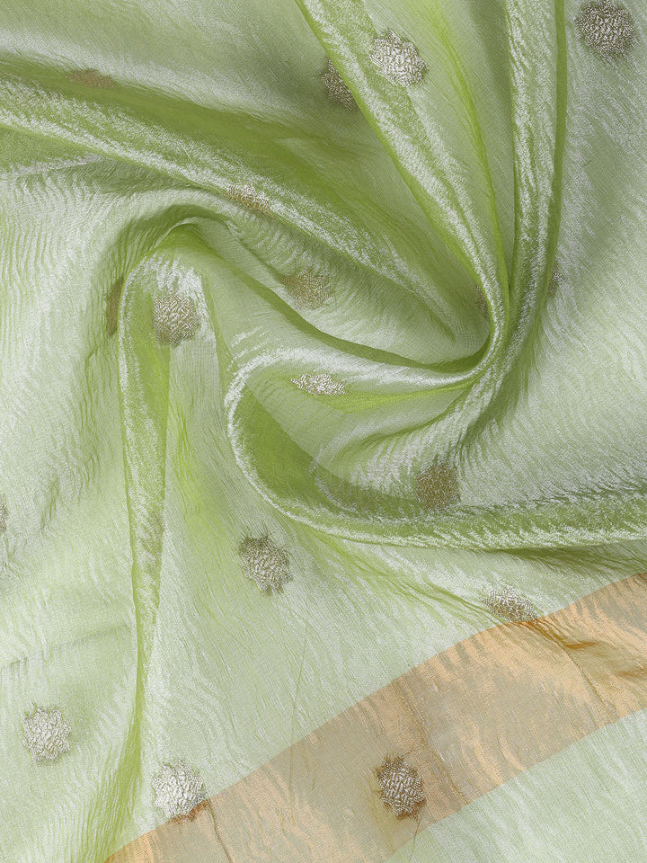 Woven Tissue Unstitched Suit With Dupatta