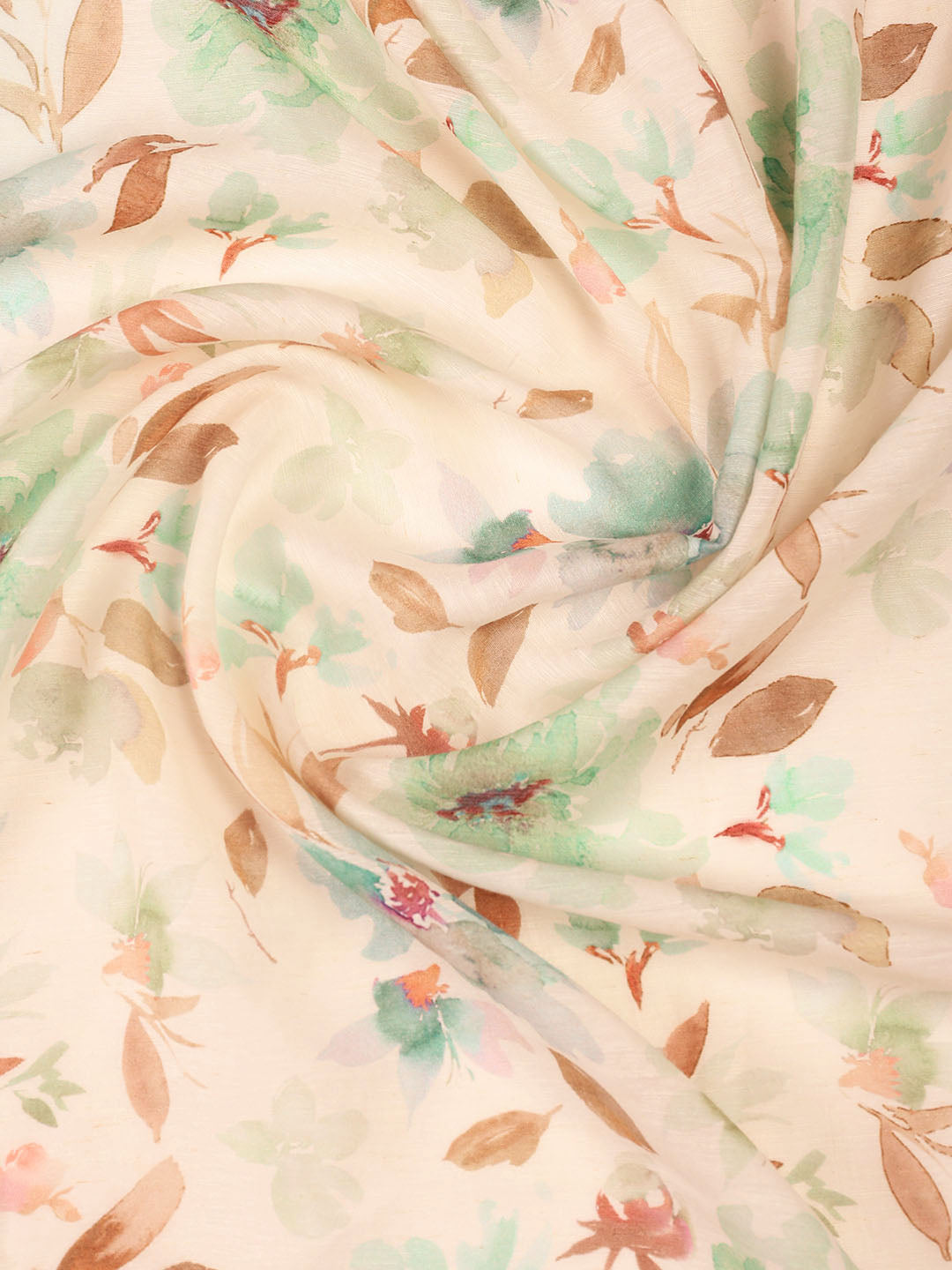 Printed Linen Unstitched Suit Piece With Dupatta