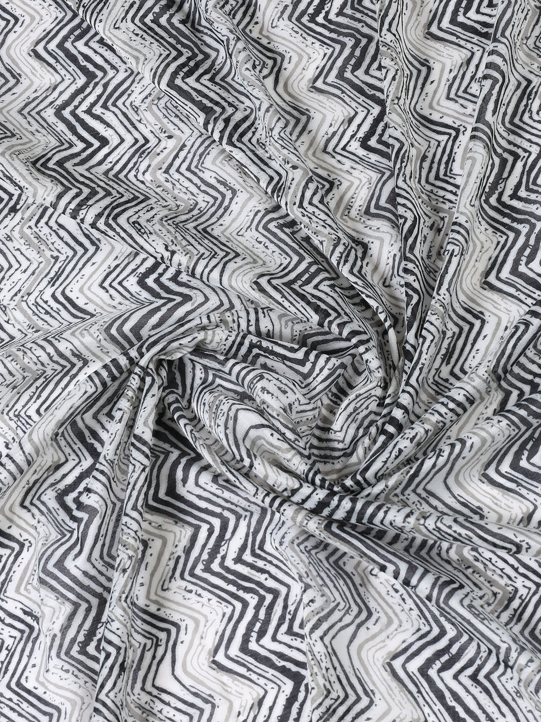 Printed Cotton Blend Unstitched Suit With Dupatta