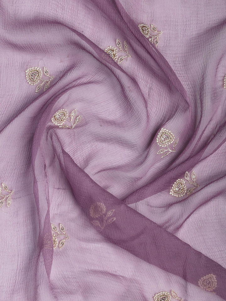 Embroidered Organza Unstitched Suit Piece With Dupatta