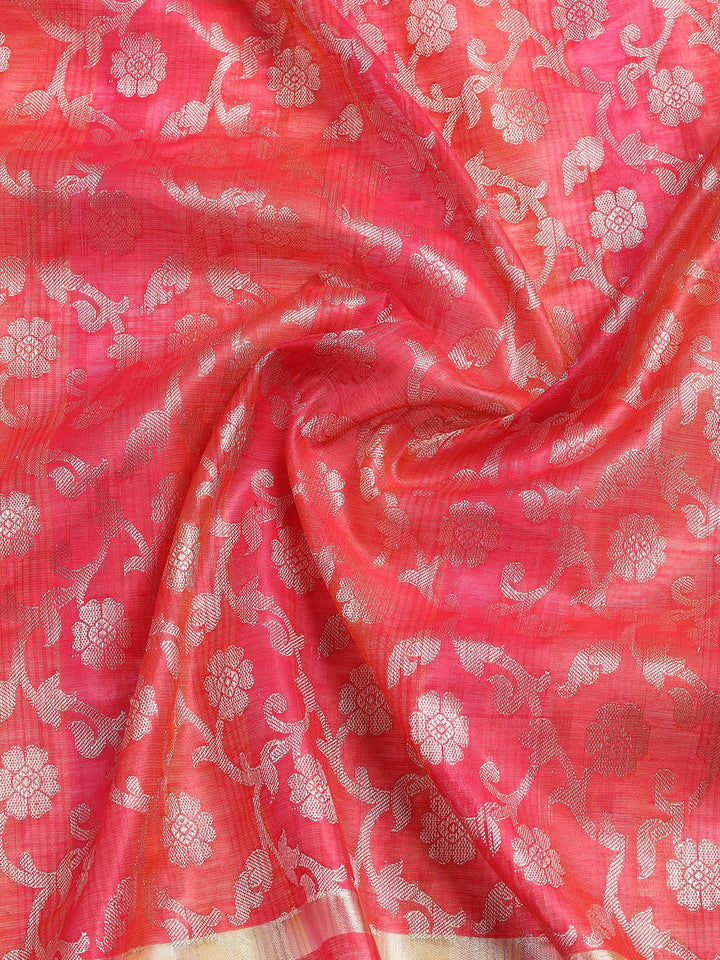 Woven Chanderi Unstitched Suit With Dupatta