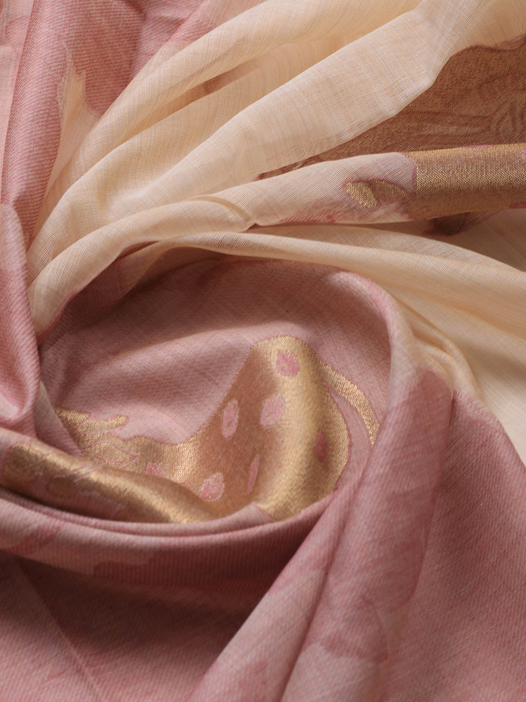 Jamdhani Chanderi Unstitched Suit Piece With Dupatta