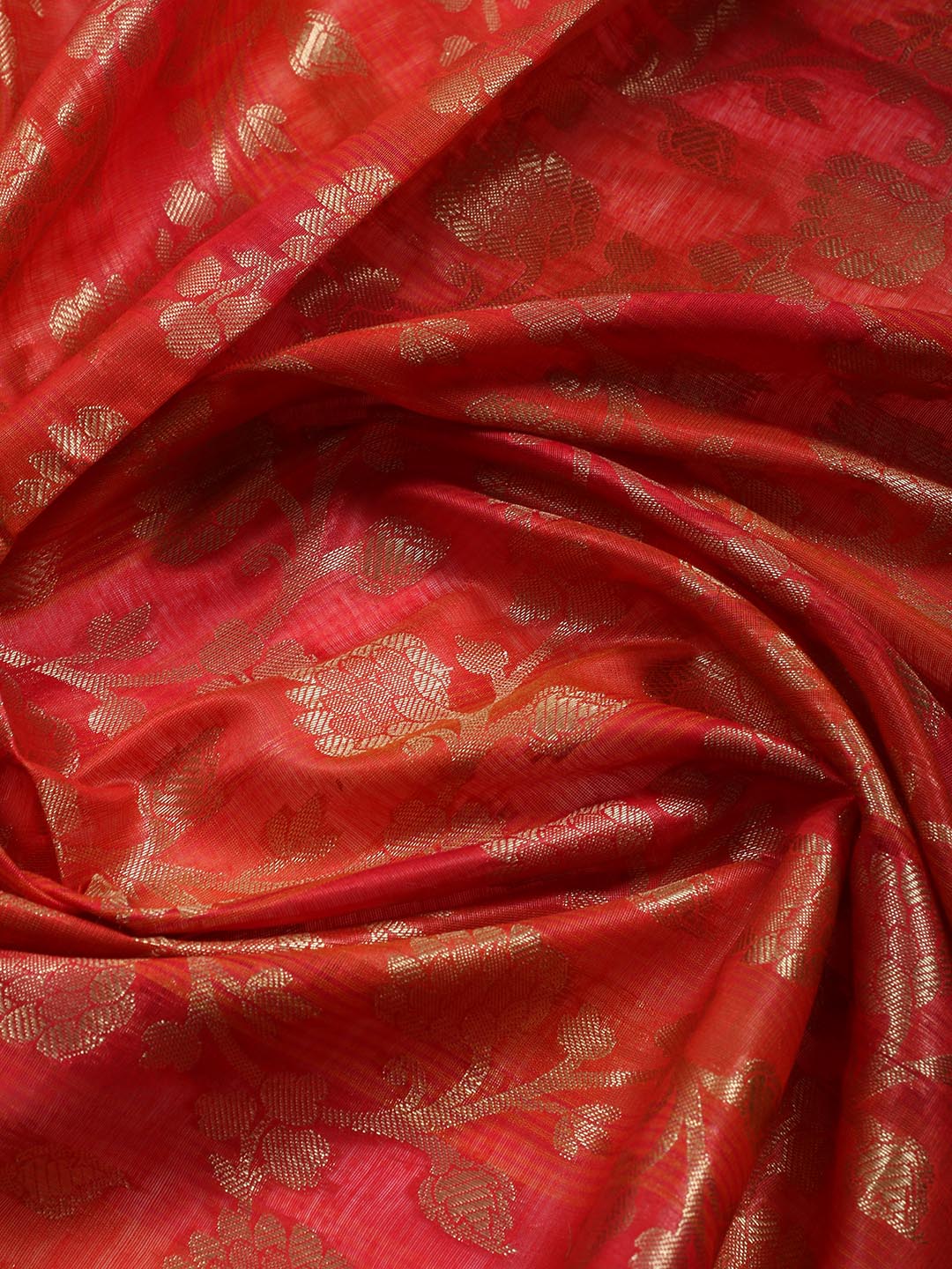 Woven Design Chanderi Unstitched Suit With Dupatta