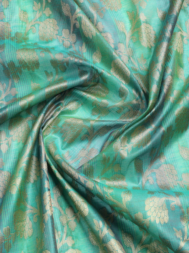 Woven Chanderi Unstitched Suit With Dupatta