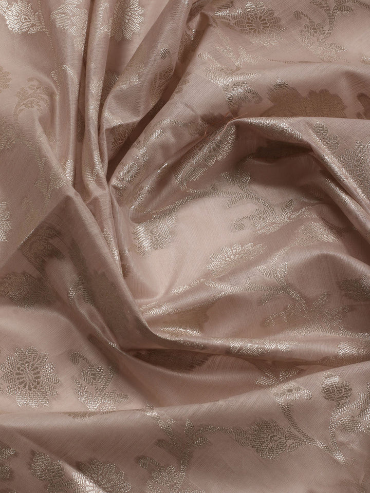 Woven Chanderi Unstitched Suit With Dupatta