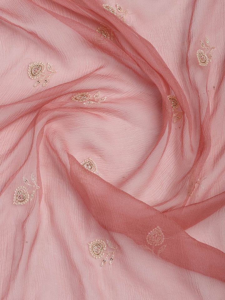 Embroidered Organza Unstitched Suit Piece With Dupatta