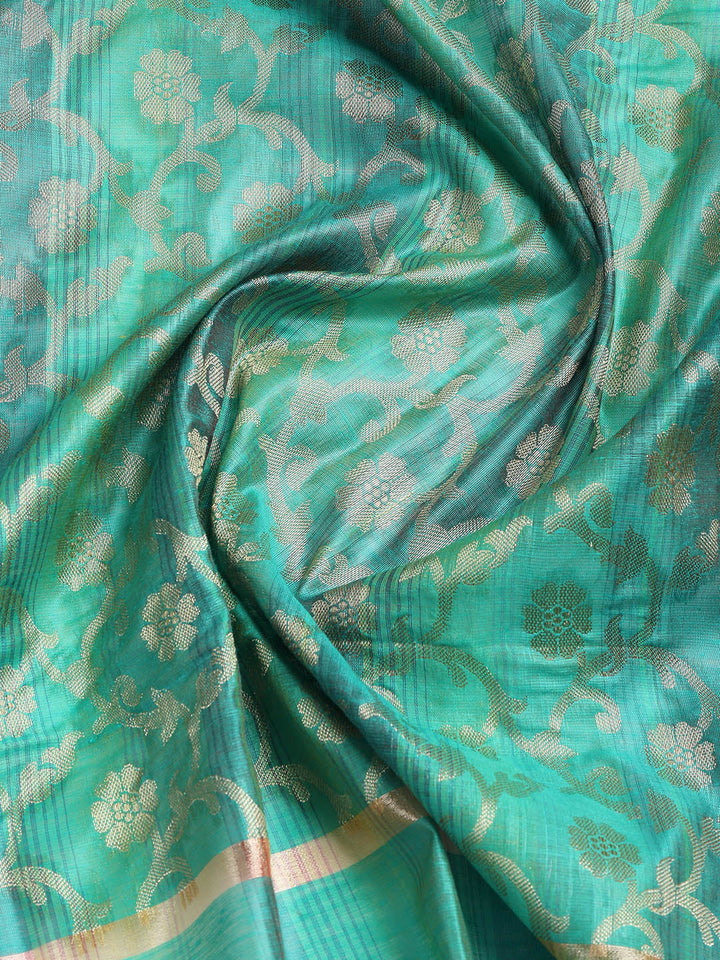 Woven Chanderi Unstitched Suit With Dupatta