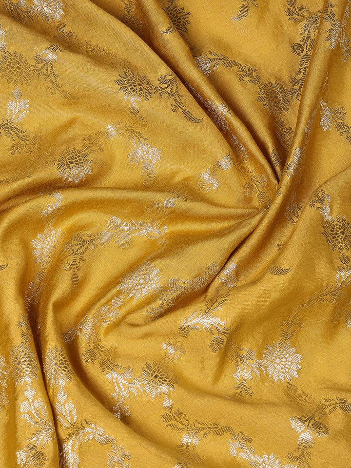 Woven Chanderi Unstitched Suit With Dupatta