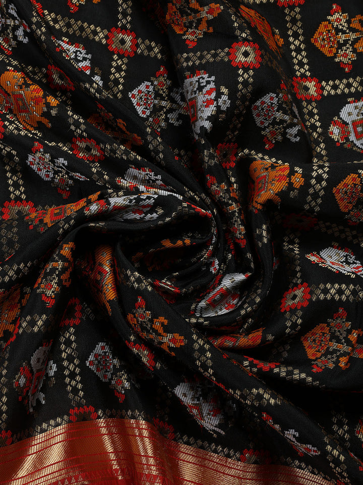 Embroidered Chanderi Unstitched Suit With Dupatta