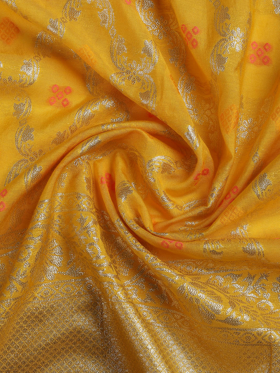 Neck Embroidery Chanderi Unstitched Suit With Dupatta