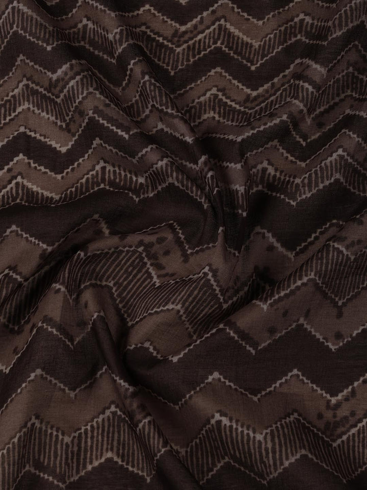 Printed Chanderi Unstitched Suit Piece With Dupatta