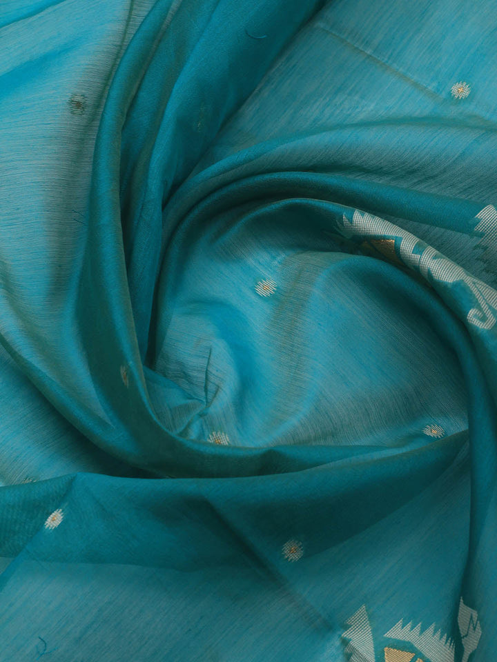 Jamdani Chanderi Unstitched Suit Piece With Dupatta