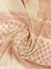 Neck Work Cotton Blend Unstitched Suit With Dupatta