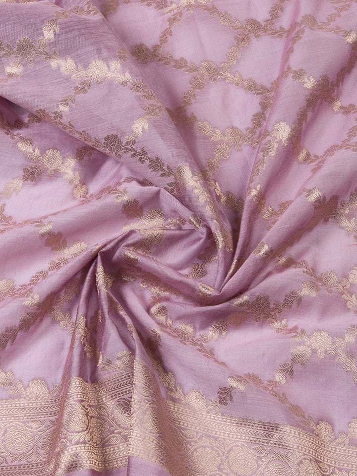 Woven Chanderi Unstitched Suit With Dupatta