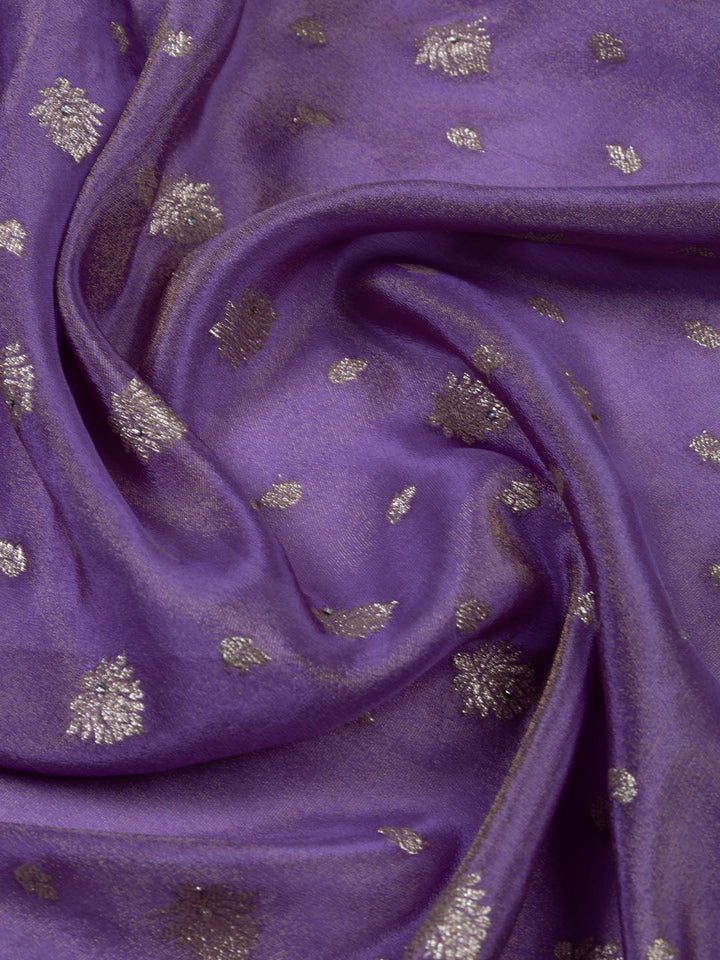 Embroidered Tissue Unstitched Suit With Dupatta