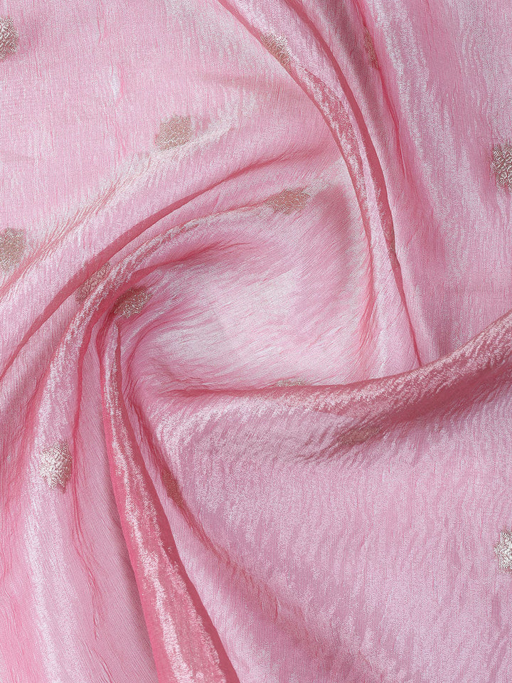 Woven Tissue Unstitched Suit With Dupatta