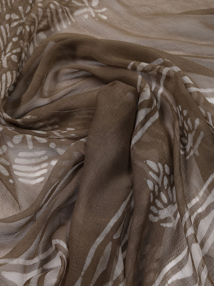 Printed Chanderi Unstitched Suit Piece With Dupatta