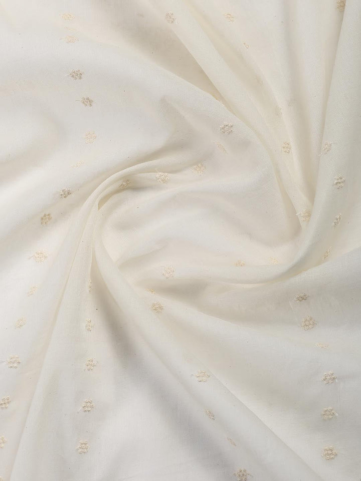 Woven Embroidered Cotton Blend Unstitched Suit With Dupatta