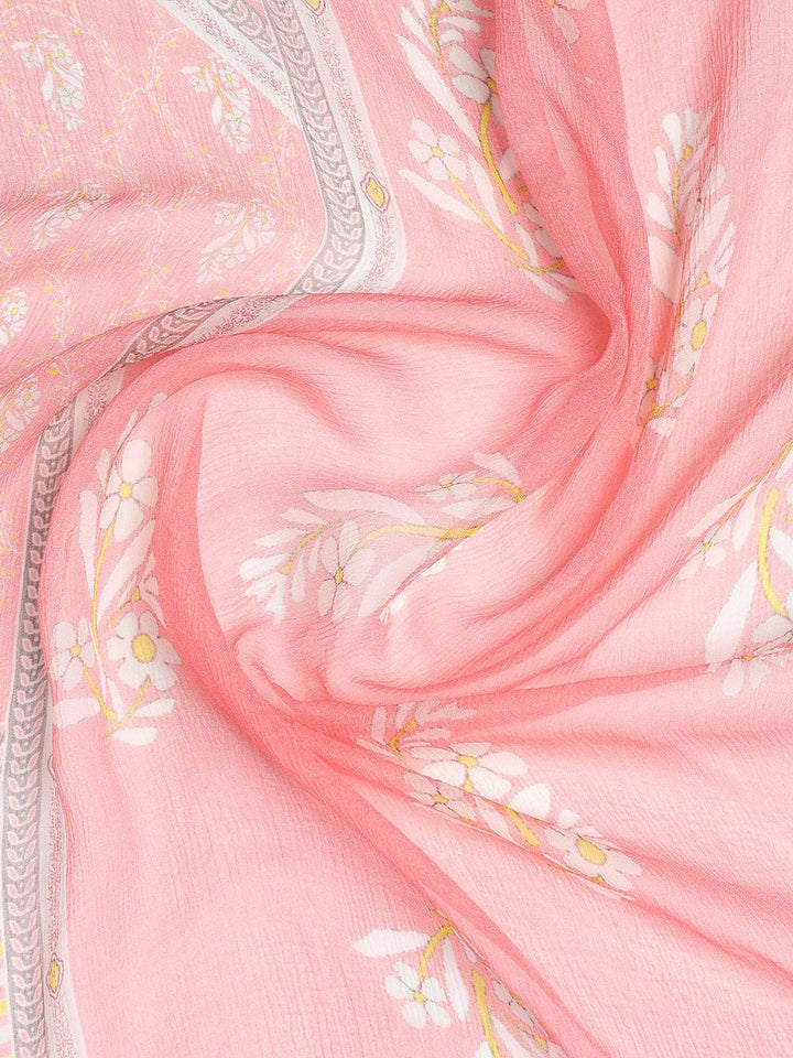 Printed Muslin Unstitched Suit With Dupatta