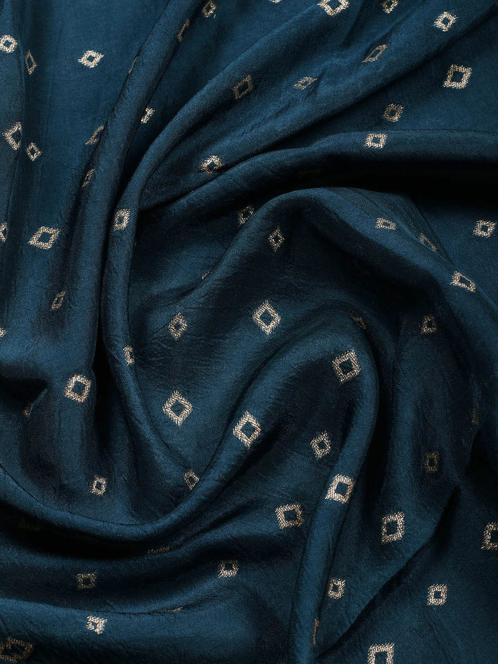 Woven Chanderi Unstitched Suit Piece With Dupatta
