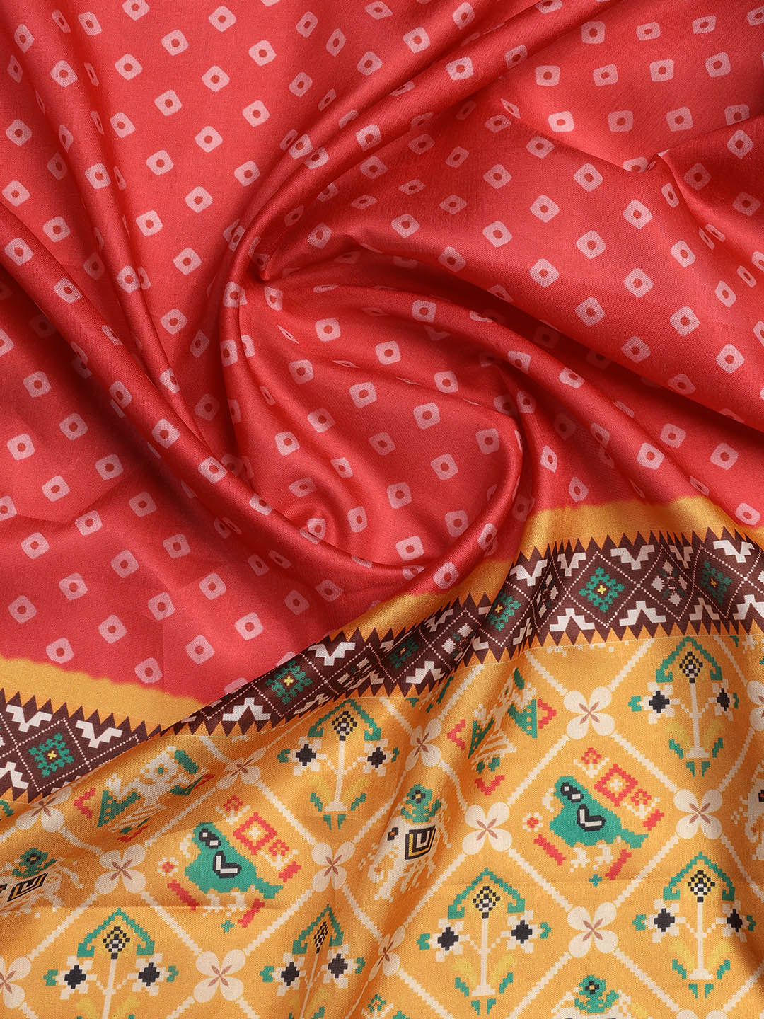 Cotton Blend Unstitched Suit Piece With Dupatta