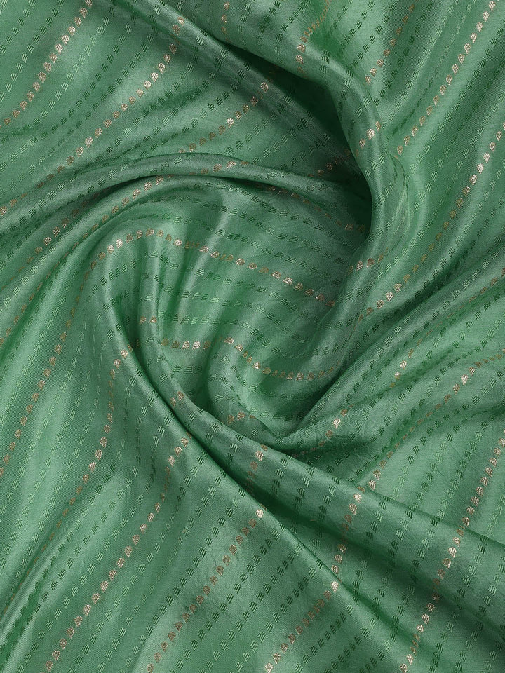 Woven Border Chanderi Unstitched Suit With Dupatta