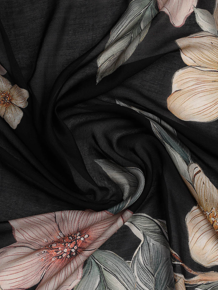 Printed Muslin Unstitched Suit With Dupatta