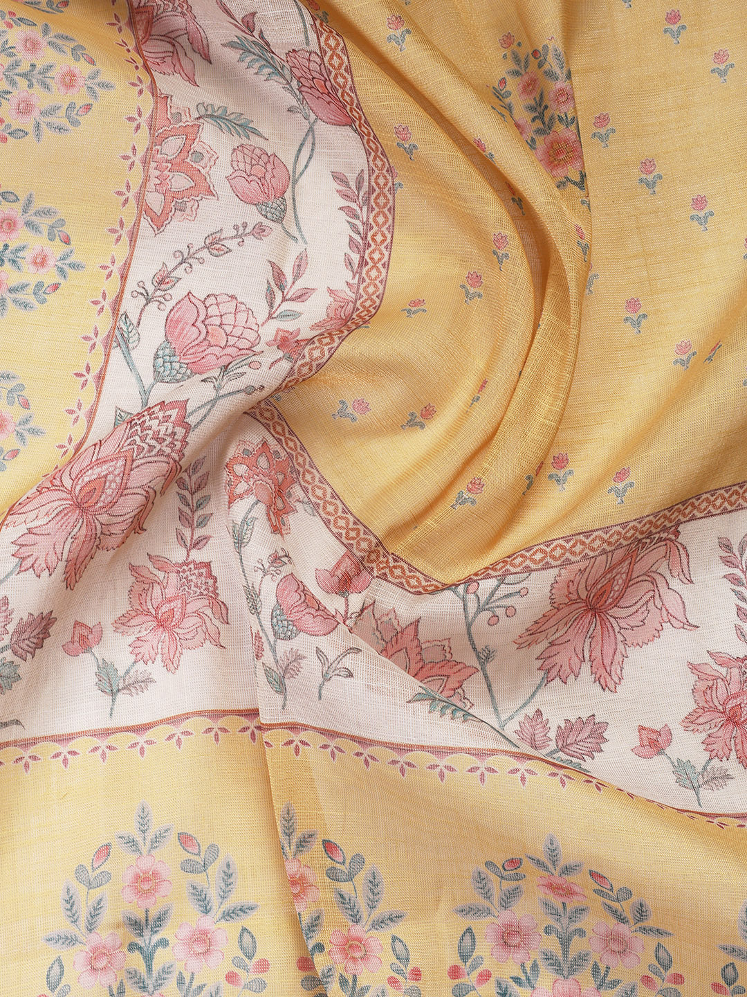 Printed Tissue Unstitched Suit Piece With Dupatta