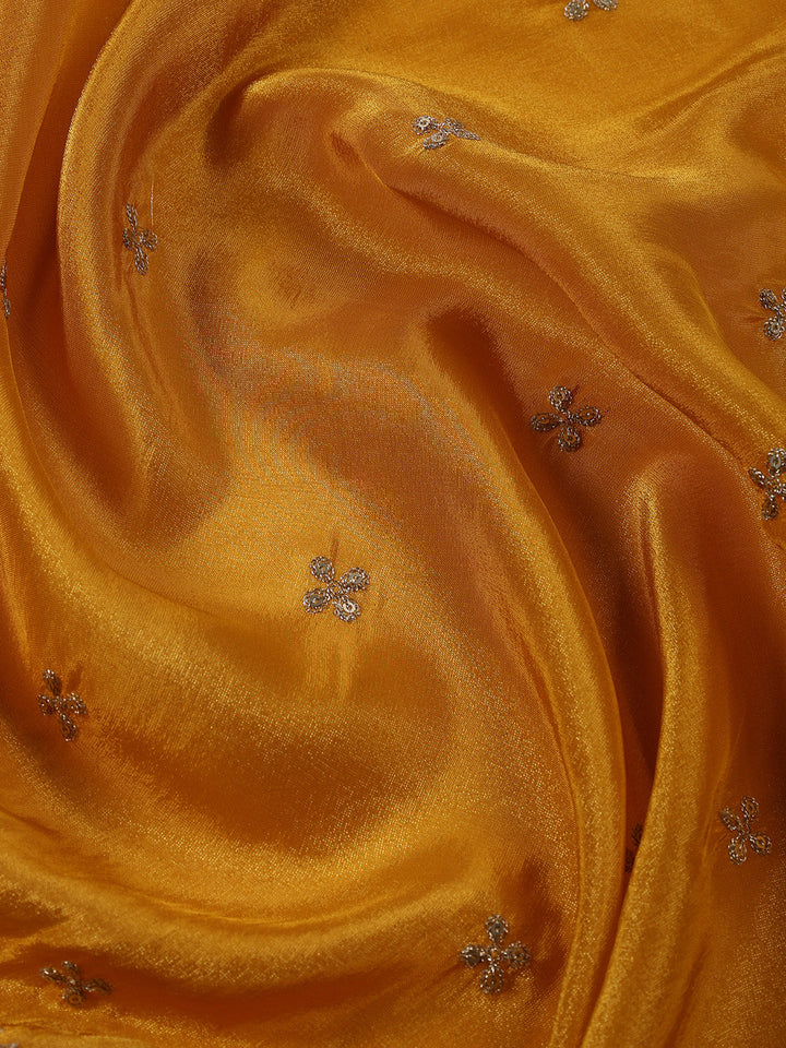 Neck Embroidered Tissue Unstitched Suit With Dupatta