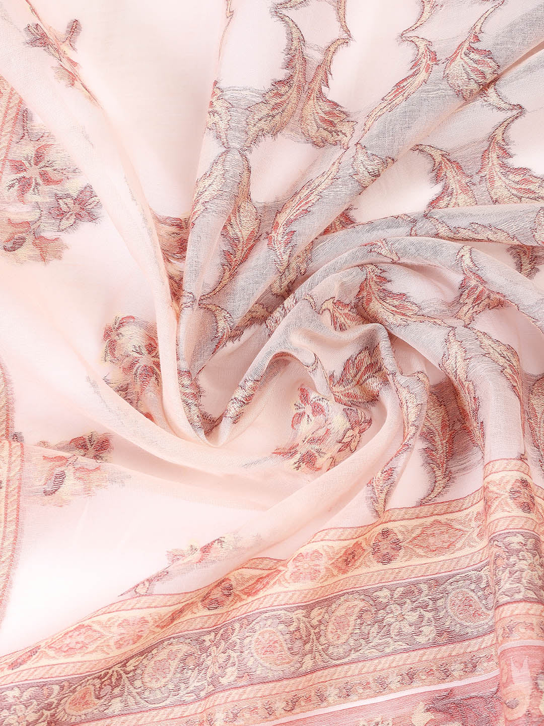 Printed Chanderi Unstitched Suit With Dupatta