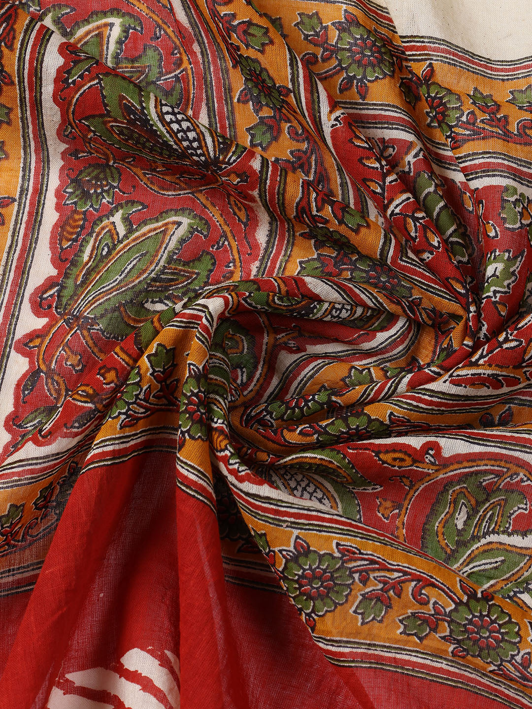 Printed Cotton Blend Unstitched Suit With Dupatta