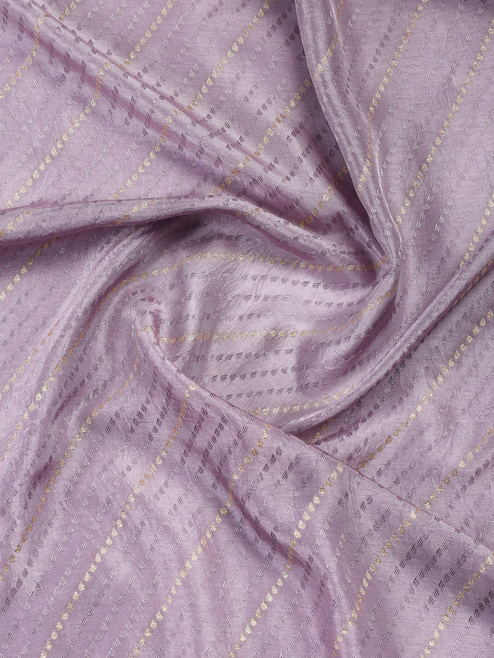 Woven Border Chanderi Unstitched Suit With Dupatta