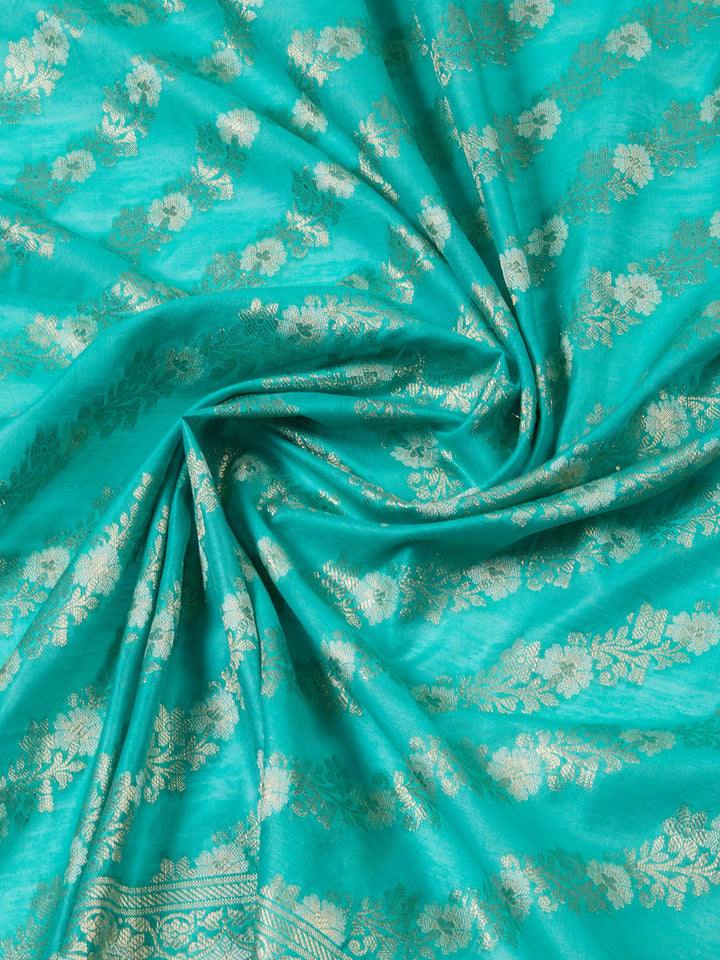 Woven Chanderi Unstitched Suit With Dupatta