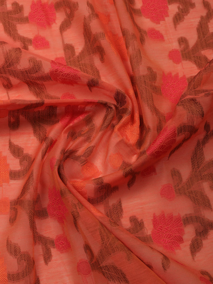 Woven Design Chanderi Unstitched Suit With Pant &amp; Dupatta