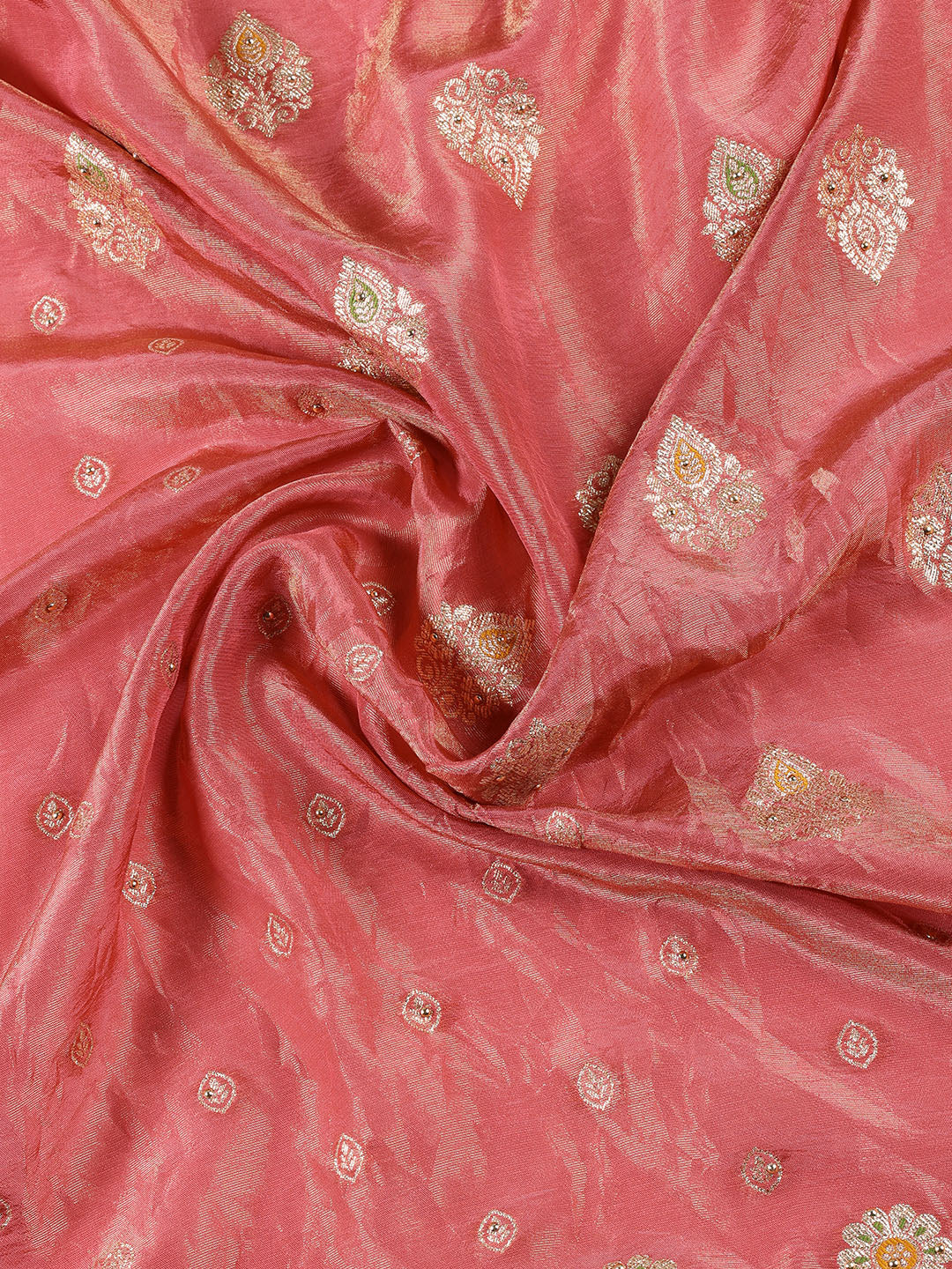Woven Tissue Unstitched Suit Piece With Dupatta