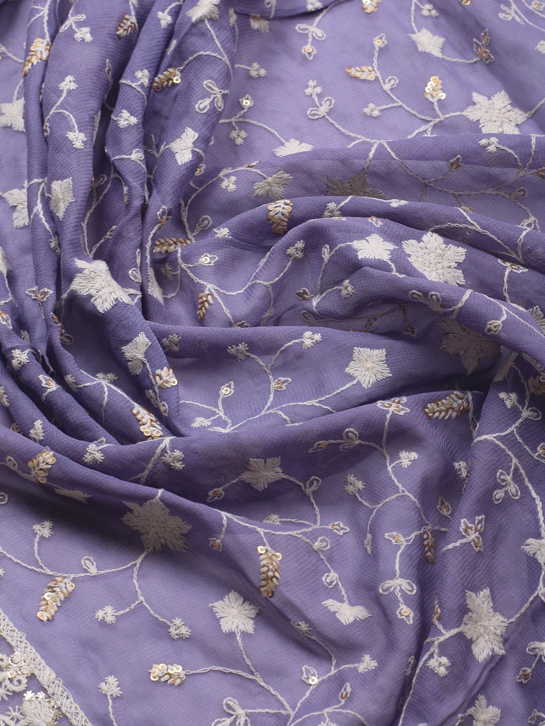 Embroidered Georgette Unstitched Suit Piece With Dupatta