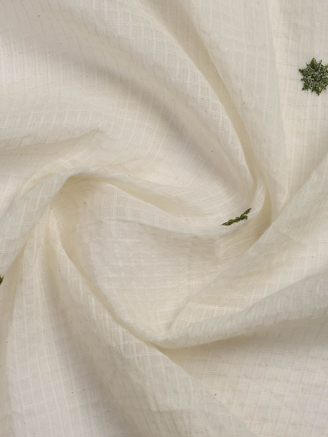 Embroidered Cotton Blend Unstitched Suit Piece With Dupatta