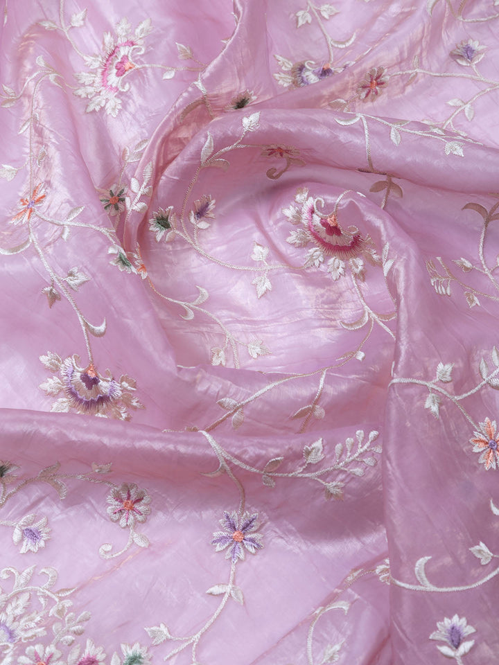 Embroidered Tissue Unstitched Suit With Dupatta