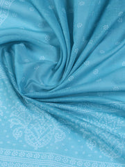 Neck Work Cotton Blend Unstitched Suit With Dupatta